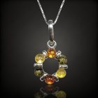 Borostyán ezüst medál