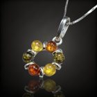 Borostyán ezüst medál