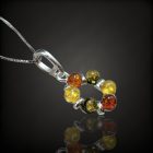 Borostyán ezüst medál