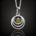 Borostyán ezüst medál