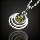 Borostyán ezüst medál