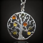 Borostyán ezüst medál