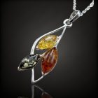 Borostyán ezüst medál