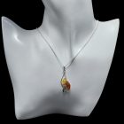 Borostyán ezüst medál