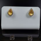 Citrin ezüst fülbevaló