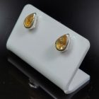 Citrin ezüst fülbevaló