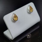 Citrin ezüst fülbevaló