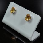 Citrin ezüst fülbevaló