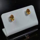 Citrin ezüst fülbevaló