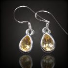 Citrin ezüst fülbevaló