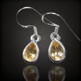 Citrin ezüst fülbevaló
