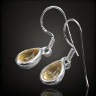 Citrin ezüst fülbevaló