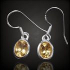 Citrin ezüst fülbevaló