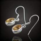 Citrin ezüst fülbevaló