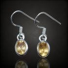 Citrin ezüst fülbevaló