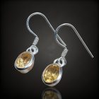 Citrin ezüst fülbevaló