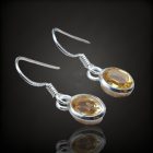 Citrin ezüst fülbevaló