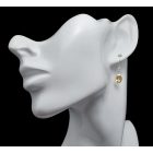 Citrin ezüst fülbevaló