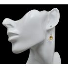 Citrin ezüst fülbevaló