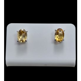 Citrin ezüst fülbevaló