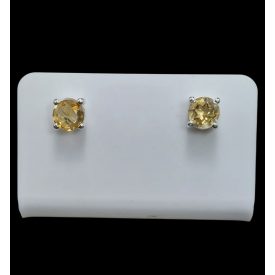 Citrin ezüst fülbevaló