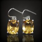 Citrin ezüst fülbevaló