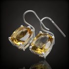 Citrin ezüst fülbevaló