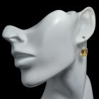 Citrin ezüst fülbevaló