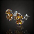 Citrin ezüst fülbevaló