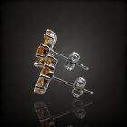 Citrin ezüst fülbevaló