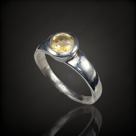 Citrin ezüst gyűrű