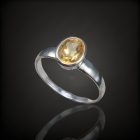 Citrin ezüst gyűrű