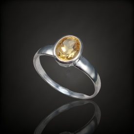 Citrin ezüst gyűrű