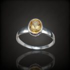 Citrin ezüst gyűrű