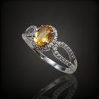 Citrin ezüst gyűrű