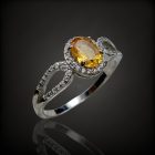 Citrin ezüst gyűrű