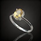 Citrin ezüst gyűrű