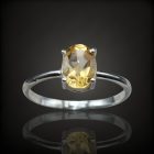 Citrin ezüst gyűrű