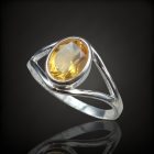 Citrin ezüst gyűrű