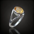 Citrin ezüst gyűrű