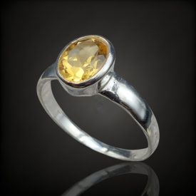 Citrin ezüst gyűrű