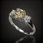 Citrin ezüst gyűrű