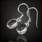 Füstkvarc ezüst fülbevaló