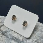 Füstkvarc ezüst fülbevaló