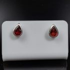 Gránát ezüst fülbevaló