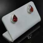 Gránát ezüst fülbevaló