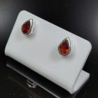 Gránát ezüst fülbevaló