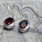 Gránát ezüst fülbevaló