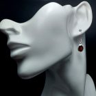 Gránát ezüst fülbevaló