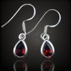 Gránát ezüst fülbevaló